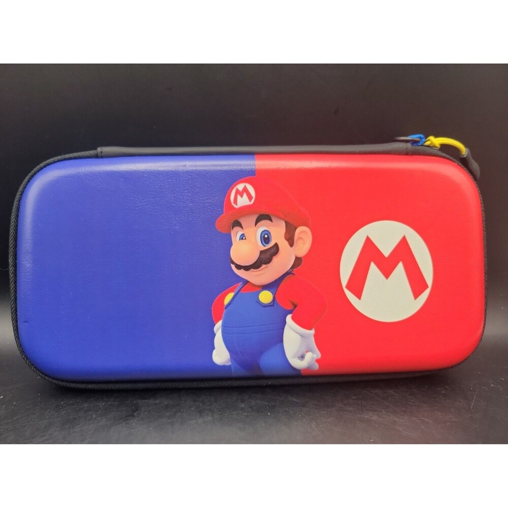PDP Mario Nintendo Switch/Lite Travel Red Black Blue Hard Shell Padding Case